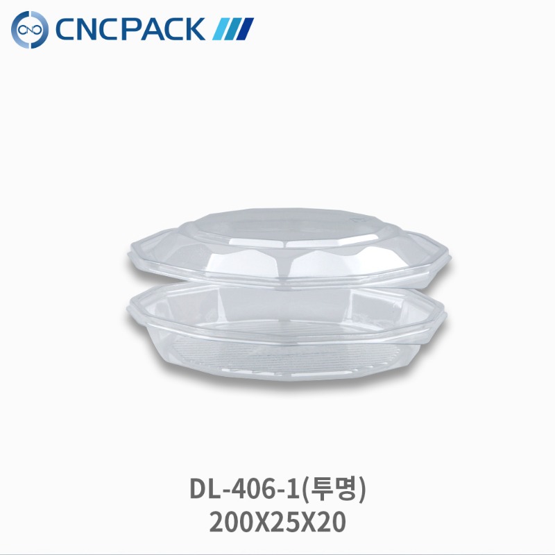 PET사각용기 DL-406-1 (200x200xH25mm)(400개/박스)